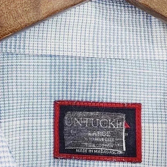 UNTUCKit Button down Long sleeve Dress Shirt Checkered Men's L 3202 - Picture 5 of 7